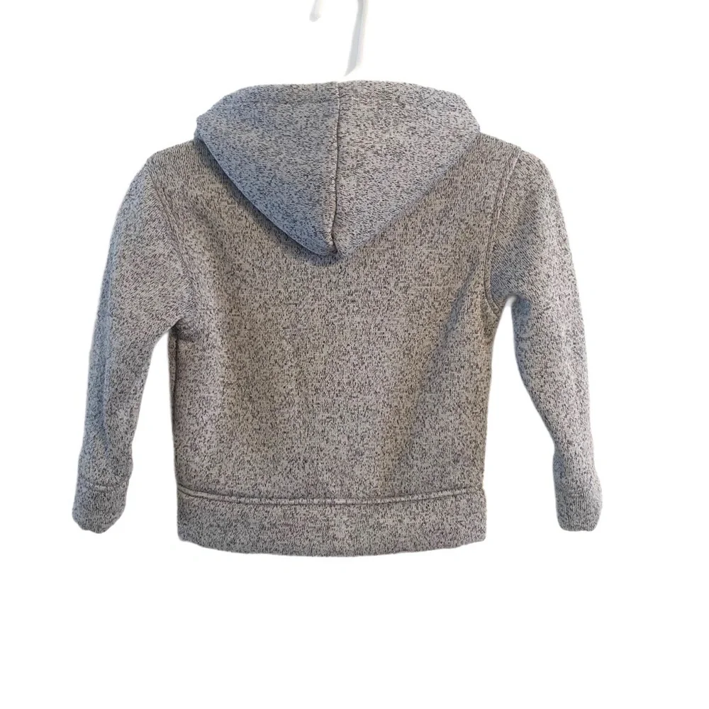 Old Navy Heathered Gray Sherpa Lined Full Zip Hoodie Size 6 EUC